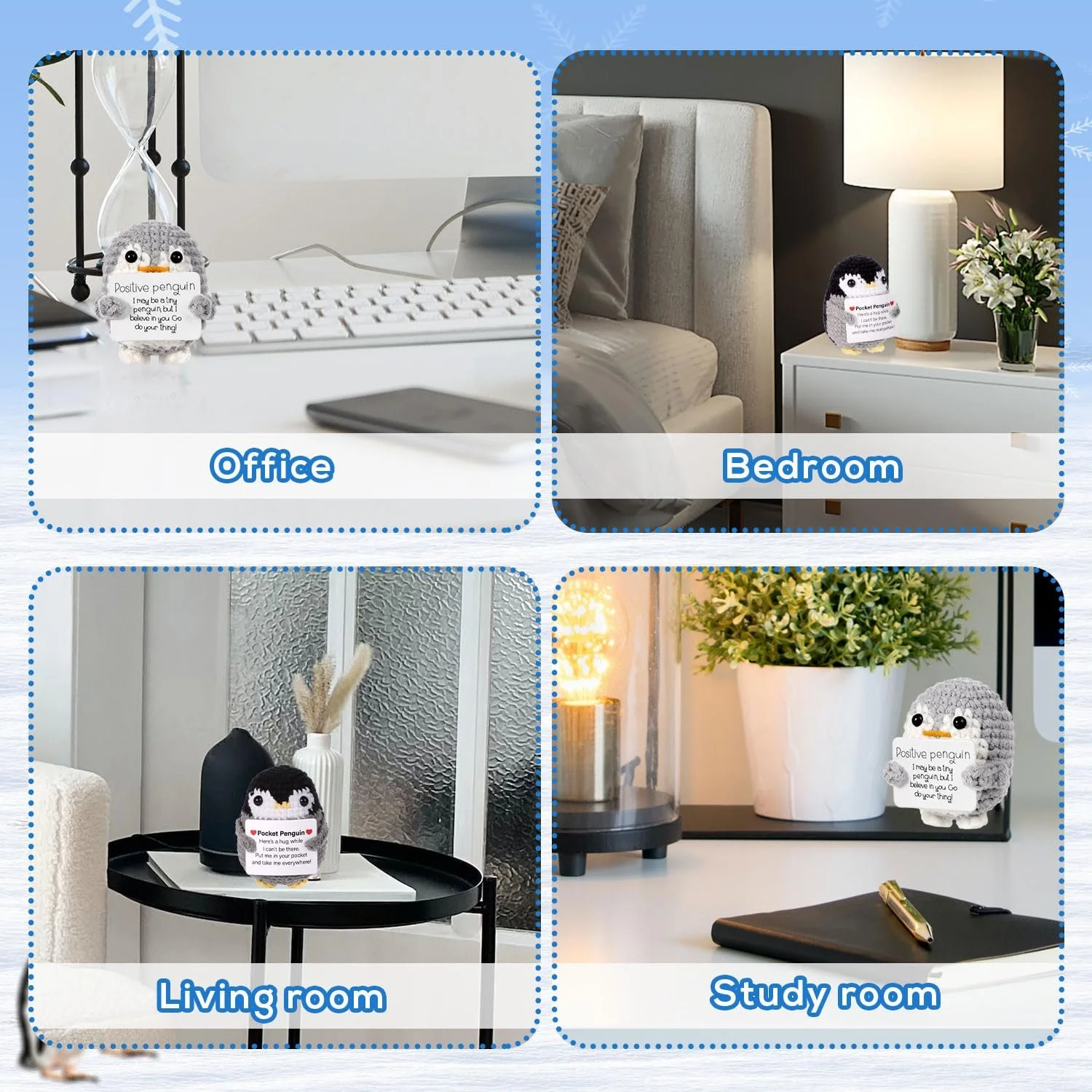 Игрушка TOYMIS 2 шт Вязаный пингвин Многоцветный, фото №6