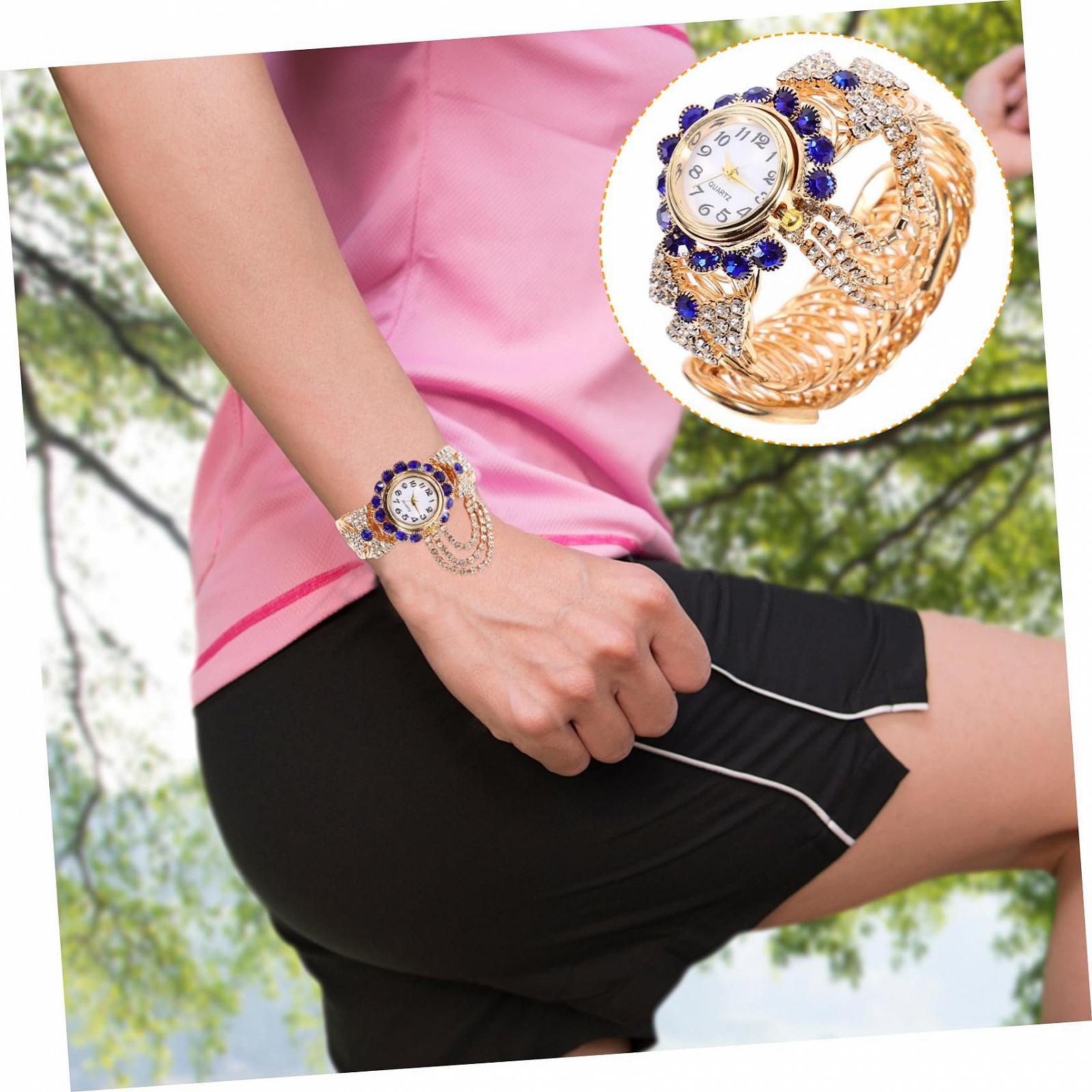 Женские часы PartyKindom Аналоговый кварцевый механизм Синий браслет, фото №6 Женские часы PartyKindom Аналоговый кварцевый механизм Синий браслет, фото №6