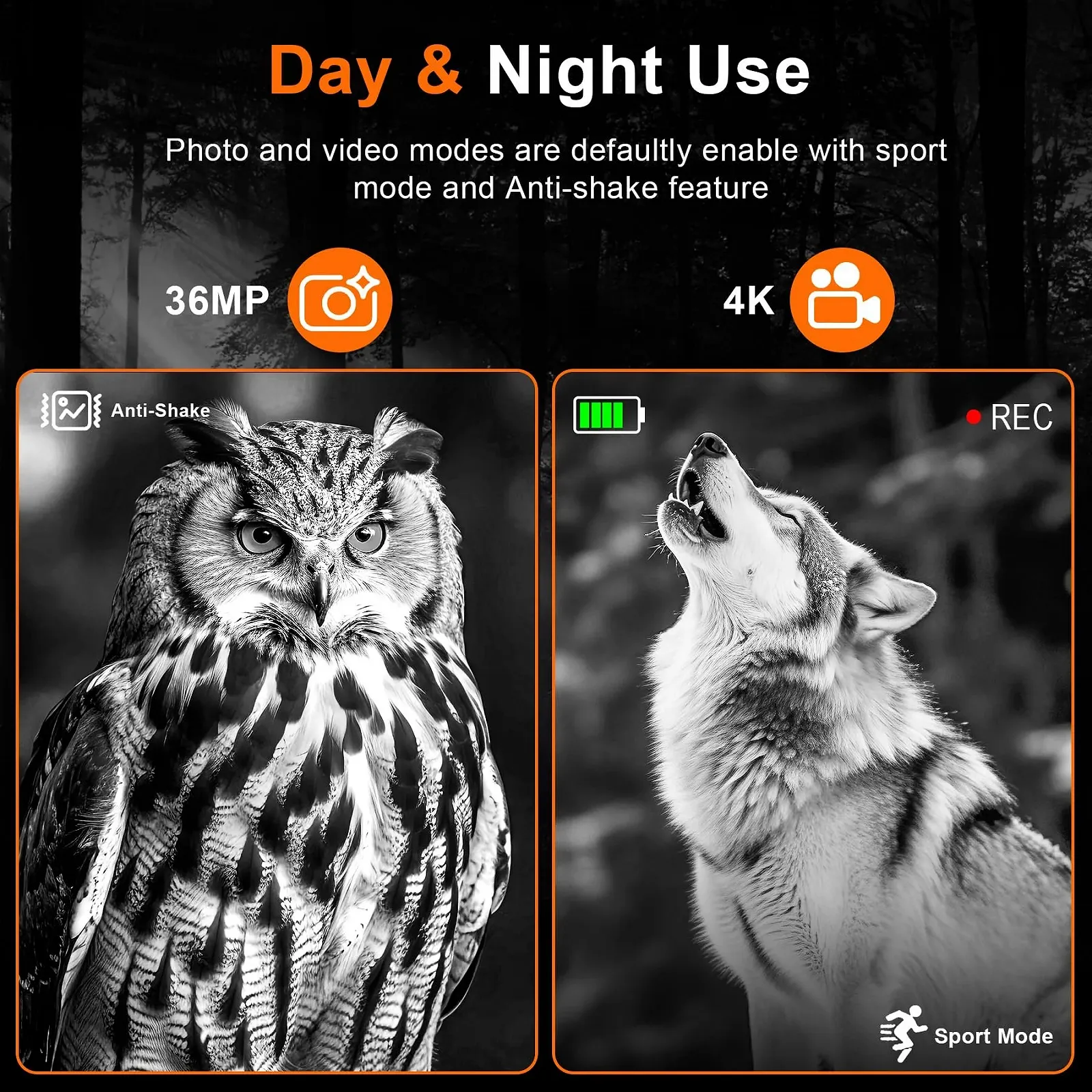 Бінокль нічного бачення MoonFox 4K Rechargeable Digital Infrared 32GB TF, фото №4