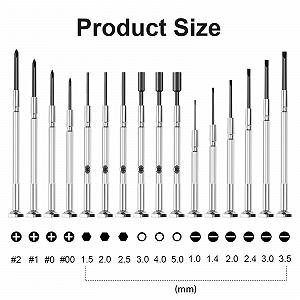 Набір інструментів годинникаря Набір точних механічних викруток 17 в 1 для зміни батареї годинника synthetic.ua - Фото 1