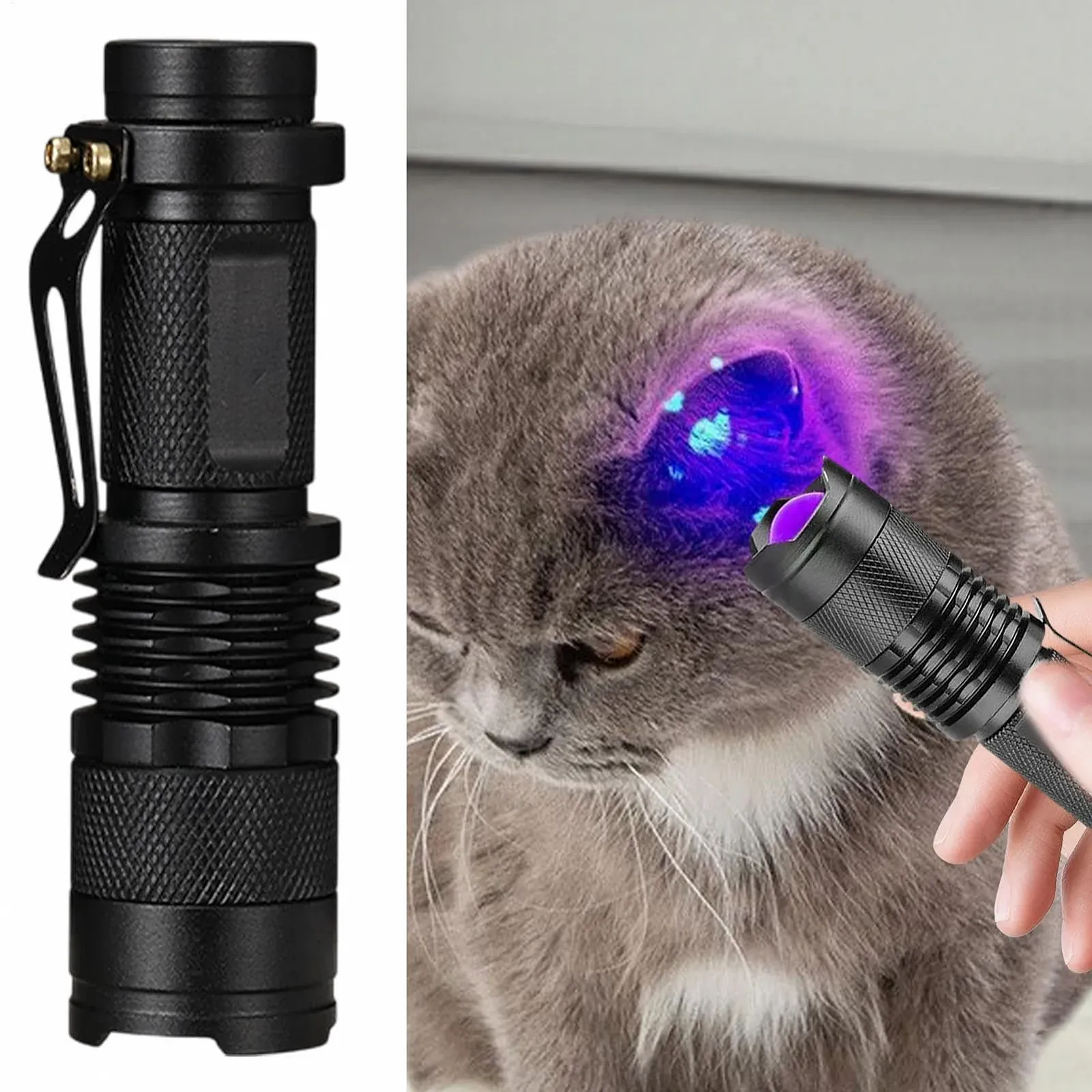 Фонарик Светодиодный Ультрафиолетовый Портативный Фонарик для Обнаружения Пятен Мочи Домашних Животных, Скорпионов и Других Скрытых Загрязнений, фото №4