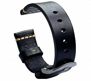 Кожаный ремешок Primolux C052B Steel buckle для часов Samsung Galaxy Watch 3 41mm (SM-R850) Black synthetic.ua - Фото 1