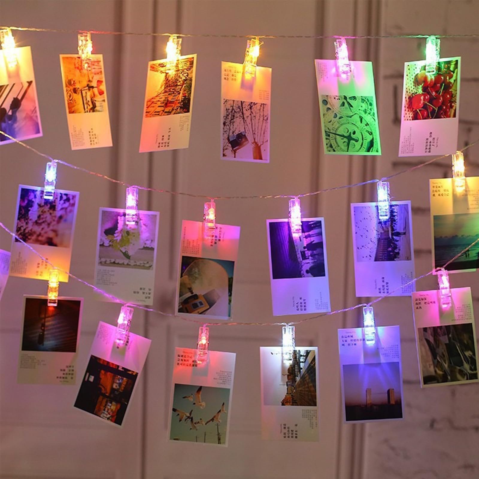 Гірлянда Enlace Фото Кліпси 3 м 20 LED Різнокольорова, фото №1
