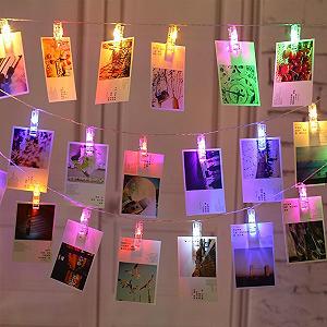 Гірлянда Enlace Фото Кліпси 3 м 20 LED Різнокольорова - Фото 1