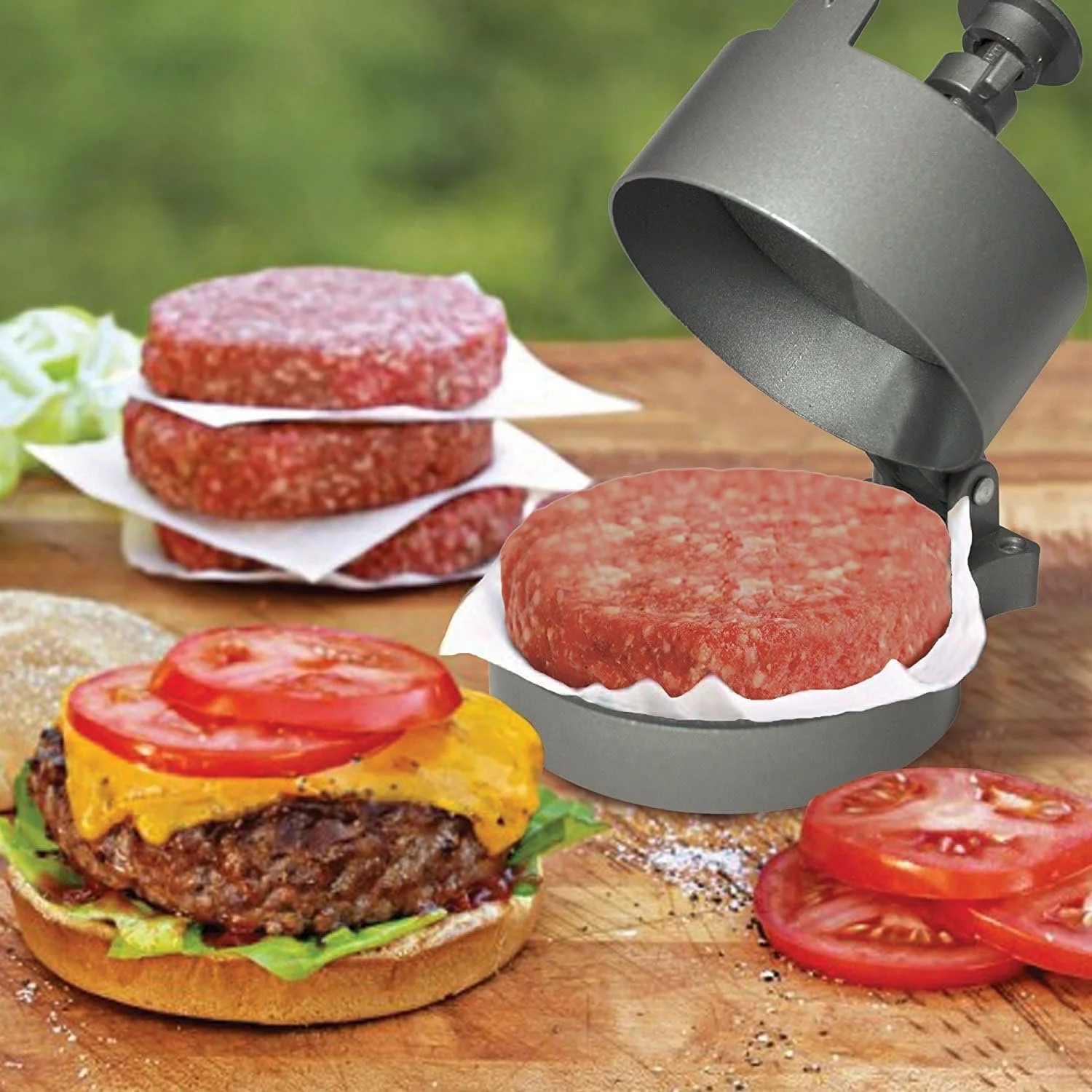 Пресс для бургеров CKB LTD Burger Press Large регулируемый алюминиевый CKB-MR39077 серебристый, фото №5 Пресс для бургеров CKB LTD Burger Press Large регулируемый алюминиевый CKB-MR39077 серебристый, фото №5