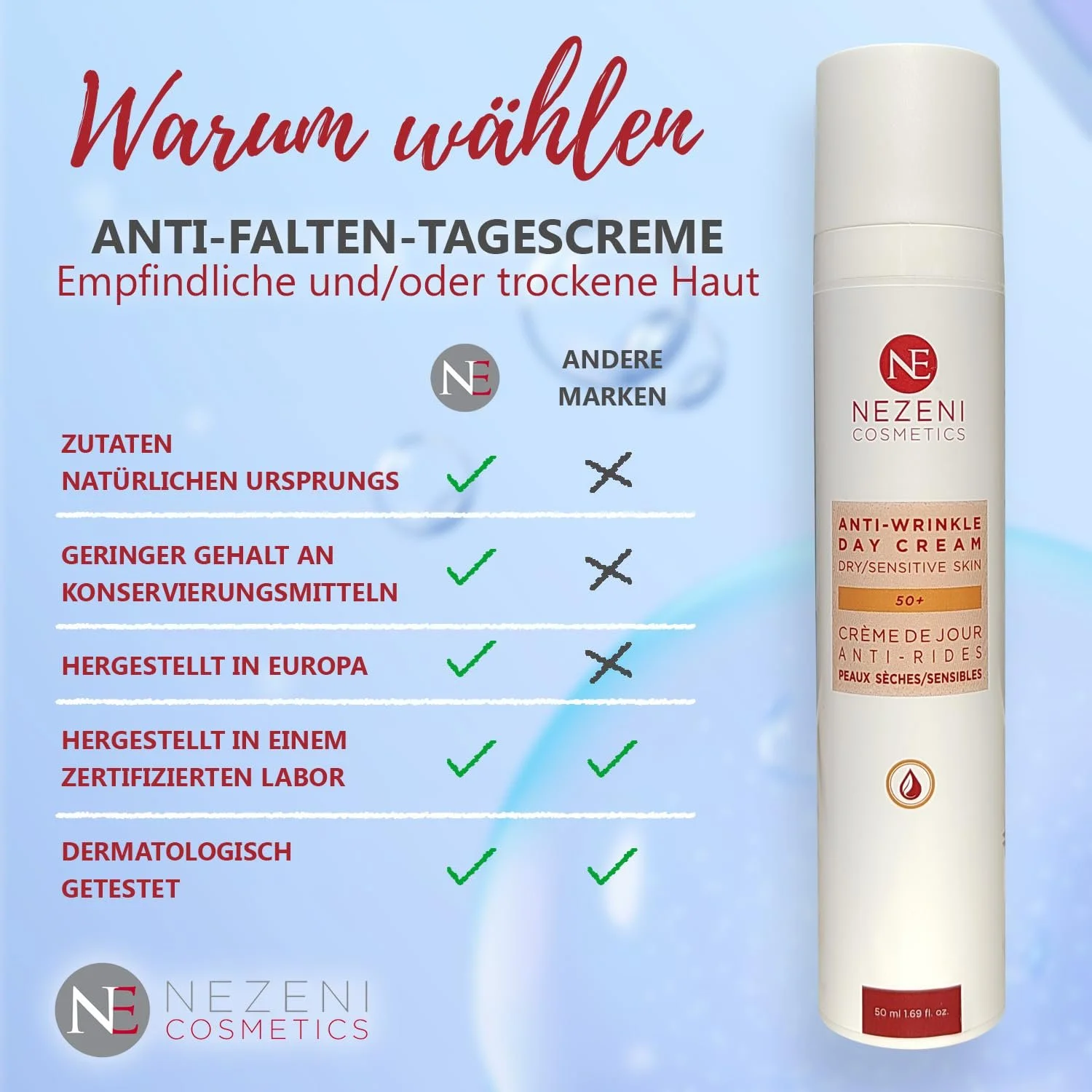 Крем для обличчя Nezeni Anti-Wrinkle від зморшок з 16 активними інгредієнтами, фото №4 Крем для обличчя Nezeni Anti-Wrinkle від зморшок з 16 активними інгредієнтами, фото №4