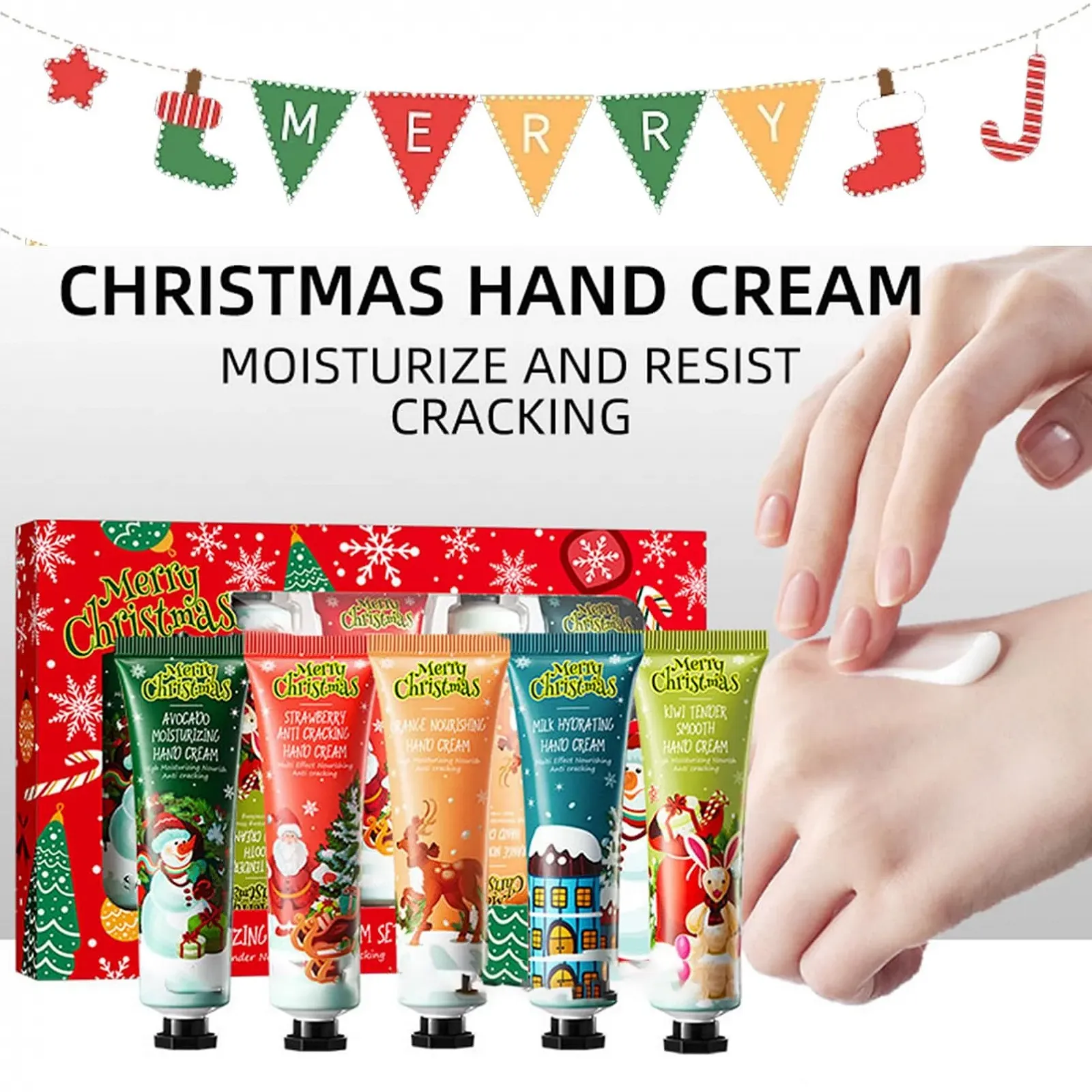Крем для рук Рождественские подарки для сухих потрескавшихся рук, Увлажняющее средство для зимы, Небольшой набор лосьонов для рук для женщин и мужчин, Увлажняющее средство для рук и ног, фото №4