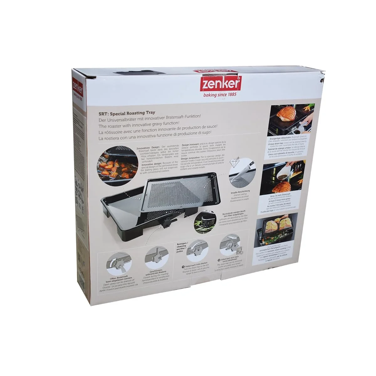 Деко Zenker 9344950 Набір з 2 шт з решіткою та сифоном 39 x 33 см Емальоване Чорне, фото №6