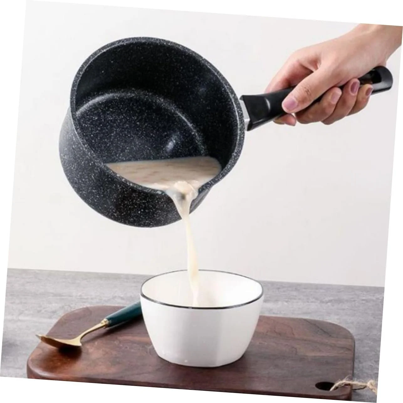 Ковш для молока С ручкой нержавеющая сталь термостойкий, фото №5