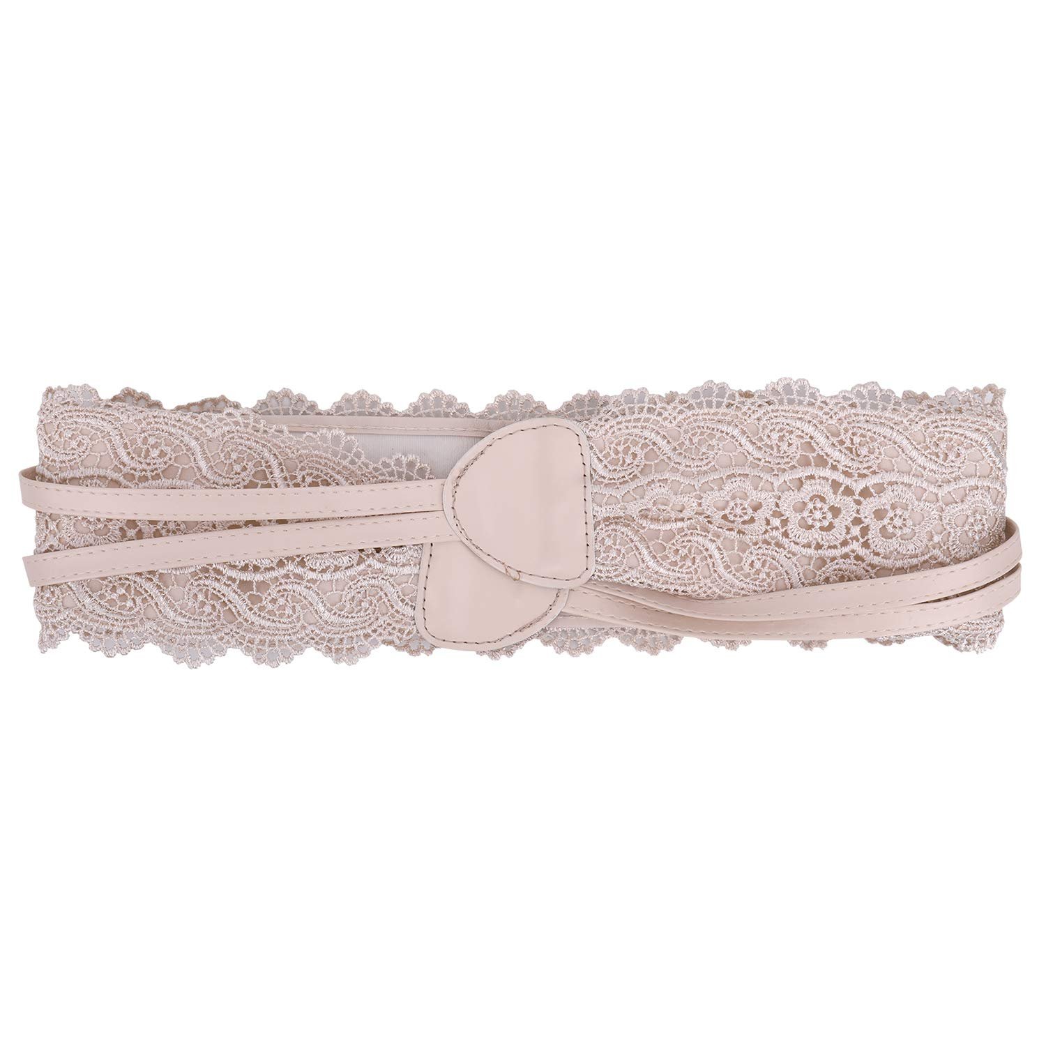 Ремінь жіночий Trimming Shop Obi Мереживний Ivory, фото №3
