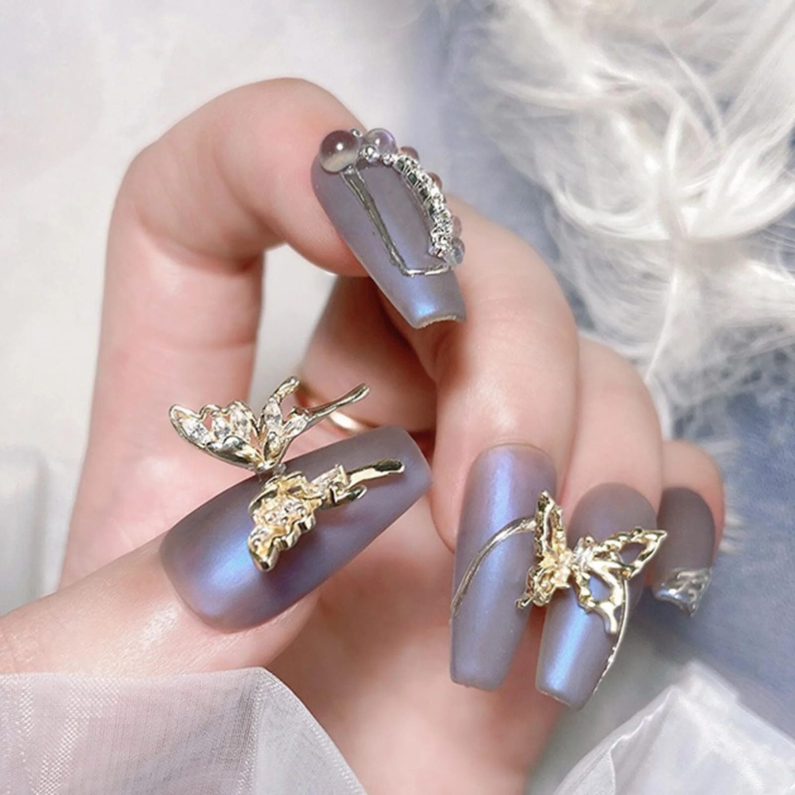 Стразы для ногтей, 5 шт., хрустальные банты, бриллианты, циркон, украшения для ногтей, фото №3