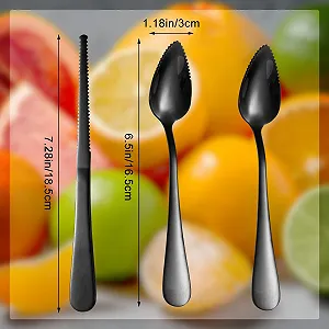 Набір ложок і ножів для грейпфрута з зазубреним краєм, 3 шт. synthetic.ua - Фото 1