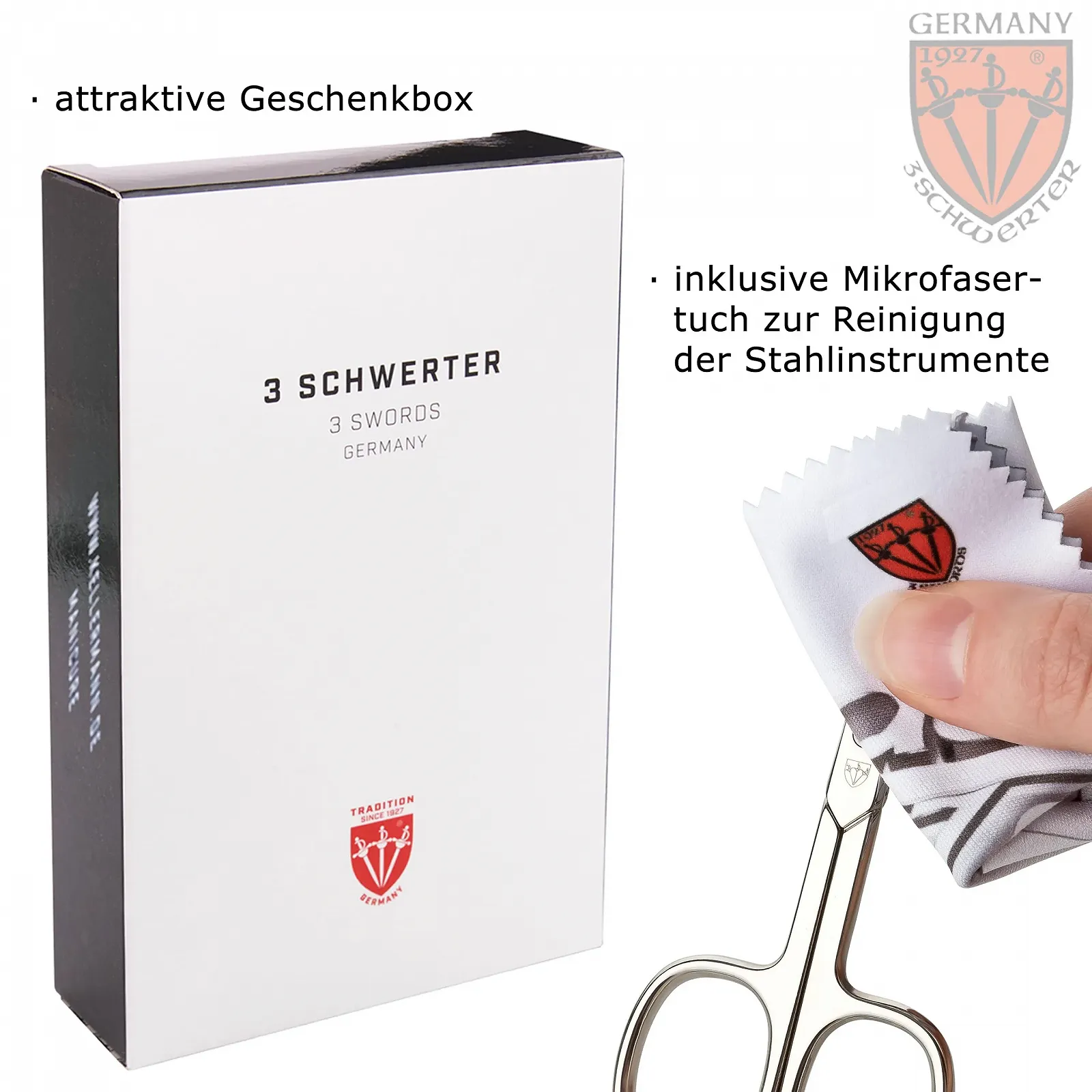 Набор для маникюра DREI SCHWERTER Spezia 10 предметов, чехол из искусственной кожи мятного цвета, фото №5