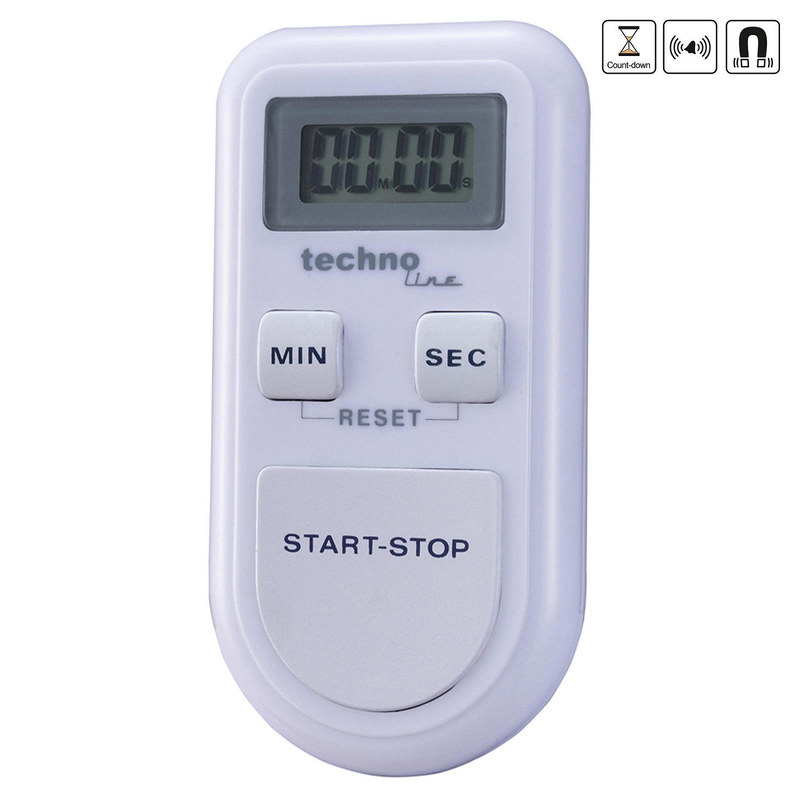 Кухонный цифровой таймер Technoline KT100 Magnetic White, фото №4