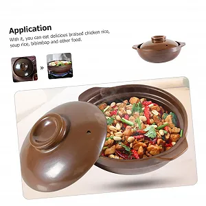 Гусятниця для запікання Zerodeko керамічна з кришкою термостійка з подвійними ручками для газової плити synthetic.ua - Фото 1