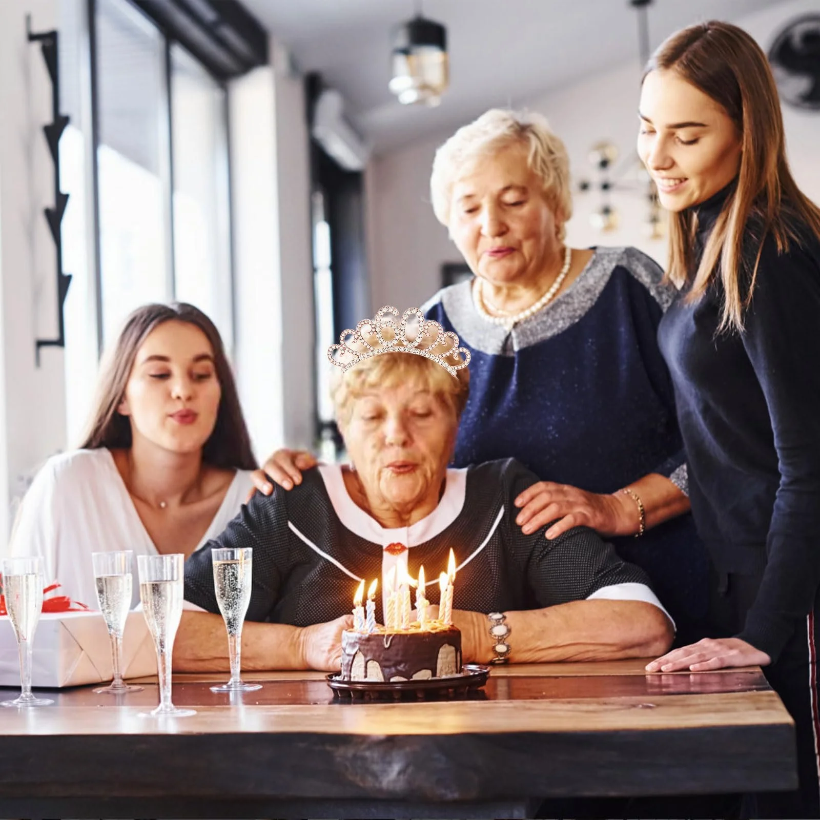 Обруч для волосся зі стразами, жіночий, вінтажний, фото №6