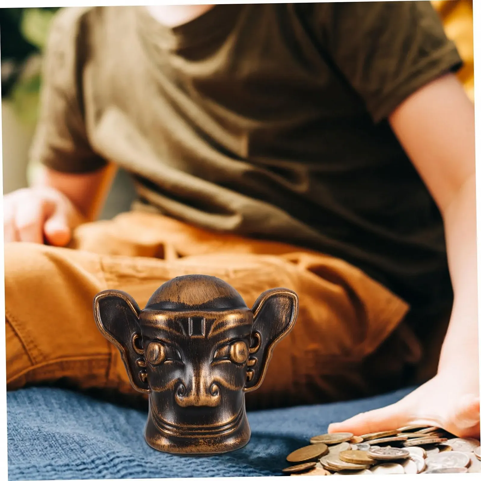 Скарбничка Funny Coin Bank пластикова з дизайном обличчя, фото №5