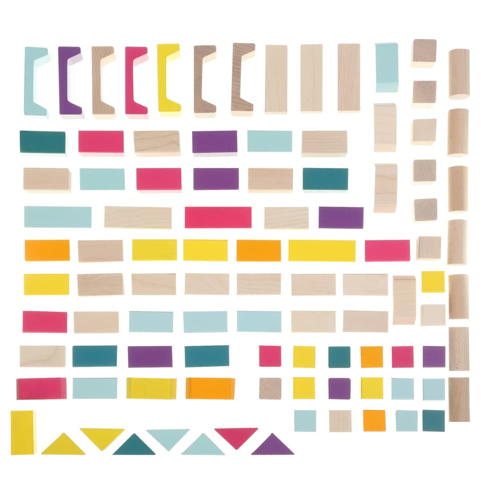 Кубики JAMARA Kidiwood Деревянные Цветная Смесь 100 Штук, фото №7