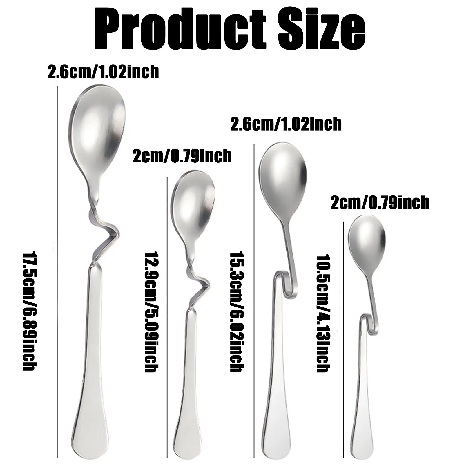 Ложка для меду ZAHD Набір з 4 шт, нержавіюча сталь, довга ручка, фото №2