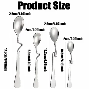 Ложка для меда ZAHD Набор из 4 шт, нержавеющая сталь, длинная ручка synthetic.ua - Фото 1