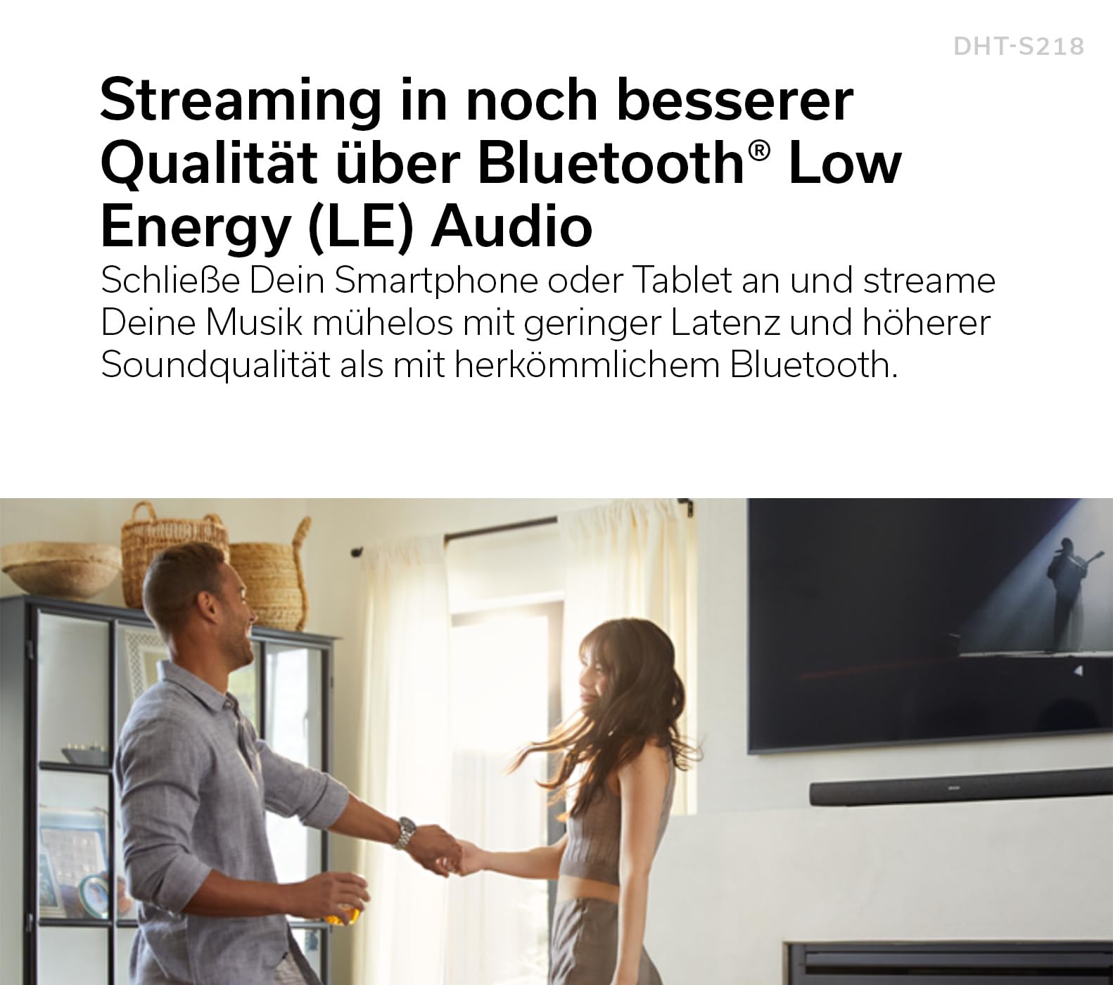 Саундбар Denon DHT-S218 2.1 с Dolby Atmos, интегрированным сабвуфером, Bluetooth® Low Energy (LE) Audio, 4K UHD и HDMI ARC, черный, фото №4 Саундбар Denon DHT-S218 2.1 с Dolby Atmos, интегрированным сабвуфером, Bluetooth® Low Energy (LE) Audio, 4K UHD и HDMI ARC, черный, фото №4