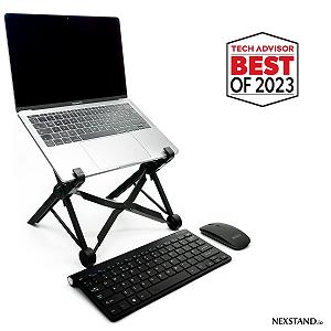 Підставка для ноутбука NEXSTAND K2, складана портативна настільна, 8 рівнів регулювання висоти, ергономічна підставка для ноутбука для столу, MacBook, ноутбука 10-17 дюймів synthetic.ua - Фото 1