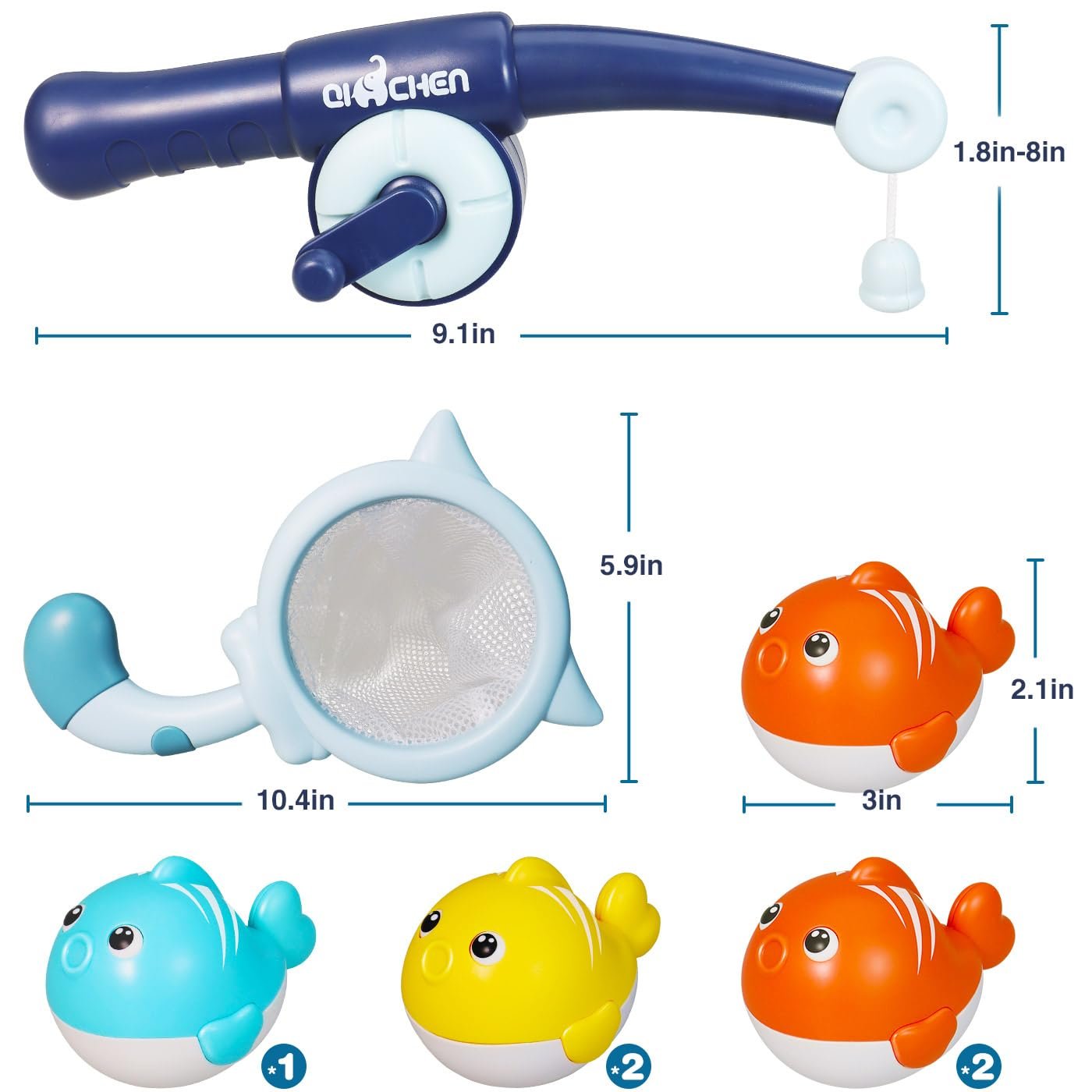 Игрушка для ванны Малыш Рыбалка с магнитной удочкой и сачком, фото №7 Игрушка для ванны Малыш Рыбалка с магнитной удочкой и сачком, фото №7