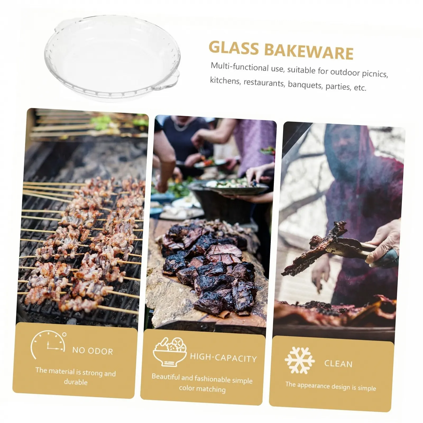 Форма для запекания iplusmile Термостойкое стекло Прозрачная, фото №5 Форма для запекания iplusmile Термостойкое стекло Прозрачная, фото №5