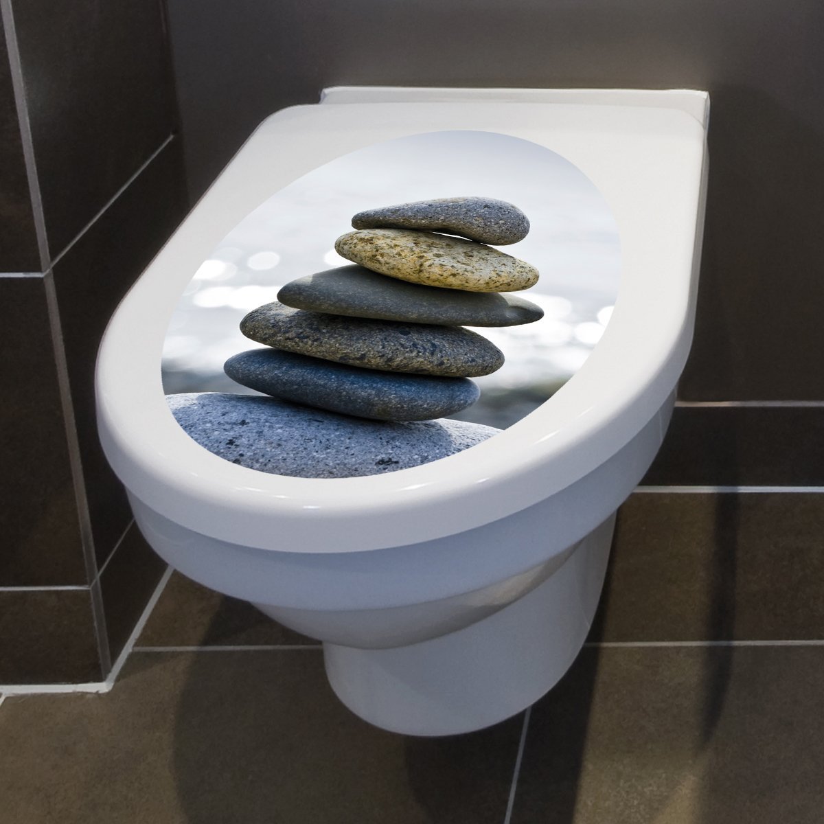 Наклейка на кришку унітазу Stones 30 x 40 см, фото №3