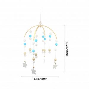 Декор NUOBESTY Pack of 3 Wooden Beads Wind для детской комнаты synthetic.ua - Фото 1