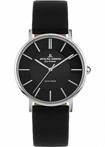 Женские часы JACQUES LEMANS Eco Power, корпус из нержавеющей стали, ремешок из яблочной кожи, модель 1-2113 - Фото 1