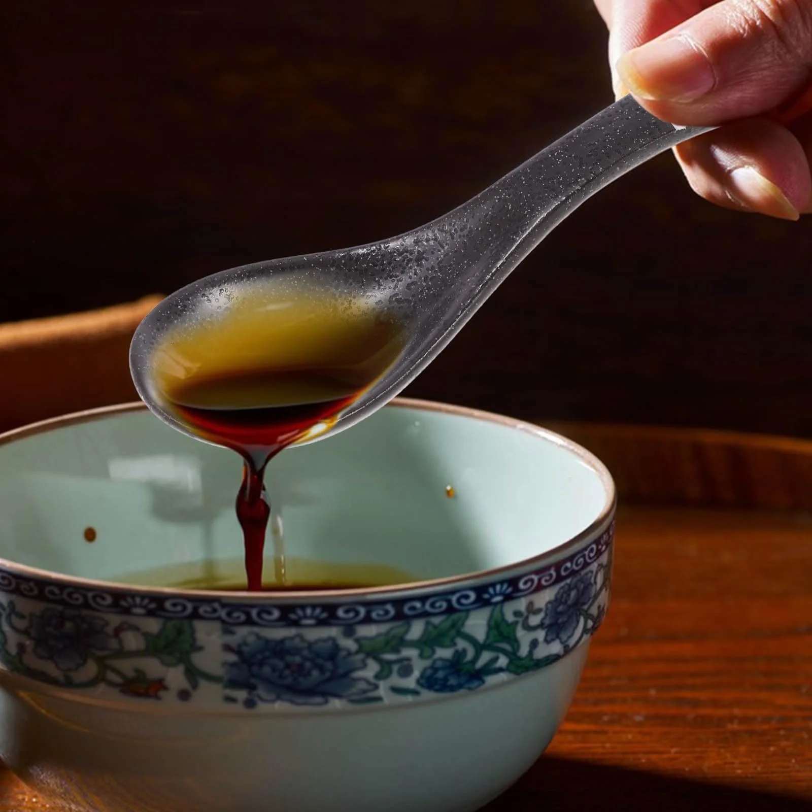 Набір керамічних ложок для столового посуду, ретро, для азіатських супів, фото №8