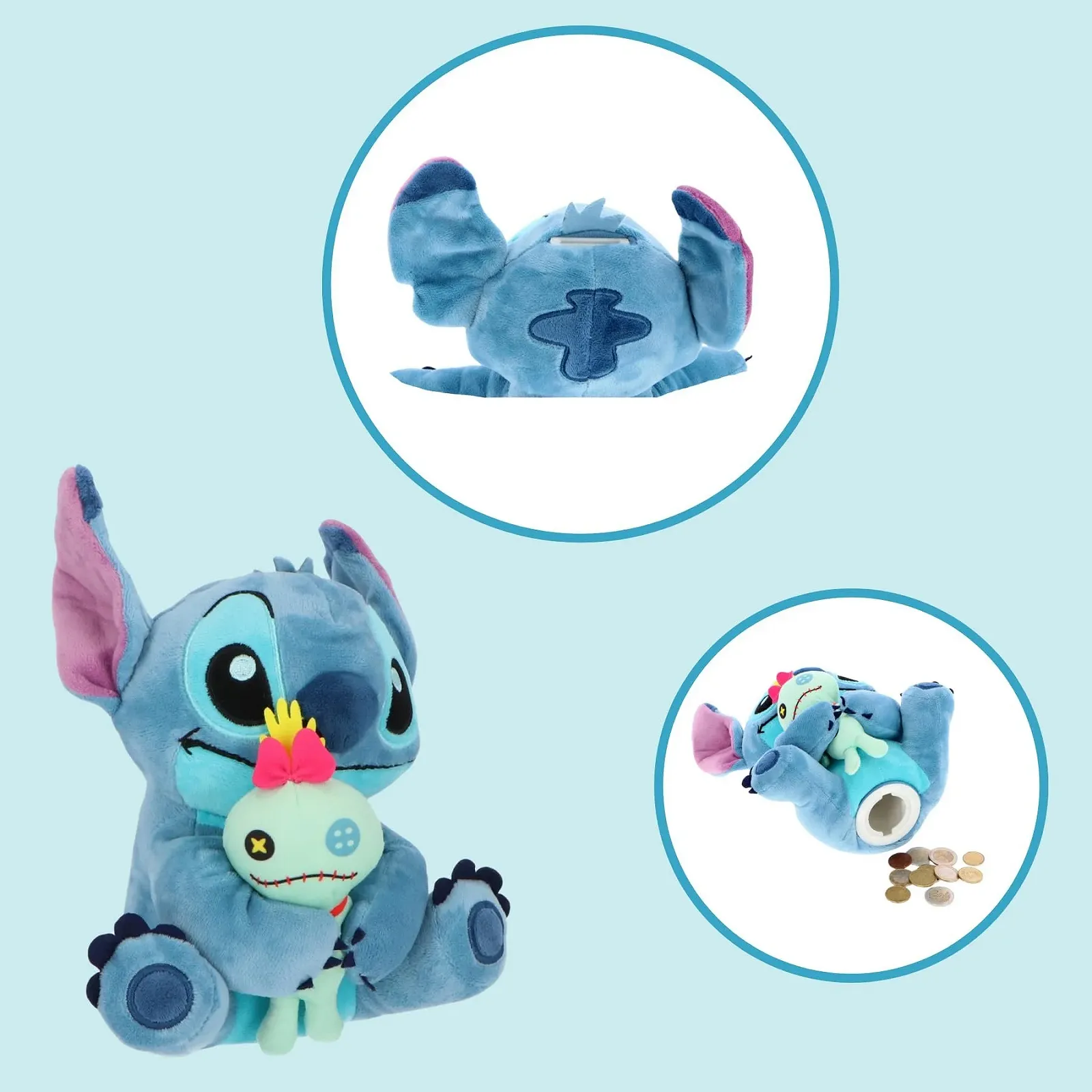 Скарбничка Stitch Scrump Плюшева 20 см Офіційний ліцензійний продукт, фото №2