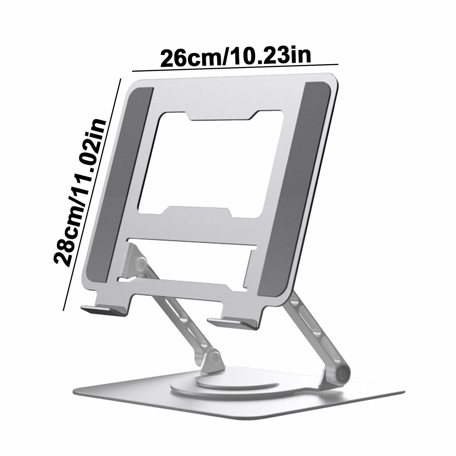 Підставка для ноутбука, металева, ергономічна, регульована база, обертова, портативна, до 10 кг, фото №5