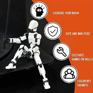 Набір фігурок ZoneYan T13 Action Figure 2 шт Чорний та Білий 3D Robot synthetic.ua - Фото 1