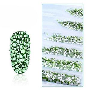 Стразы для ногтей SS3-SS12 1440шт Блестящие 3D Без термофиксации Плоская задняя часть Стекло Pixie Кристалл AB Стразы Блестящие самоцветы Аксессуары для маникюра Perdiot - Фото 1