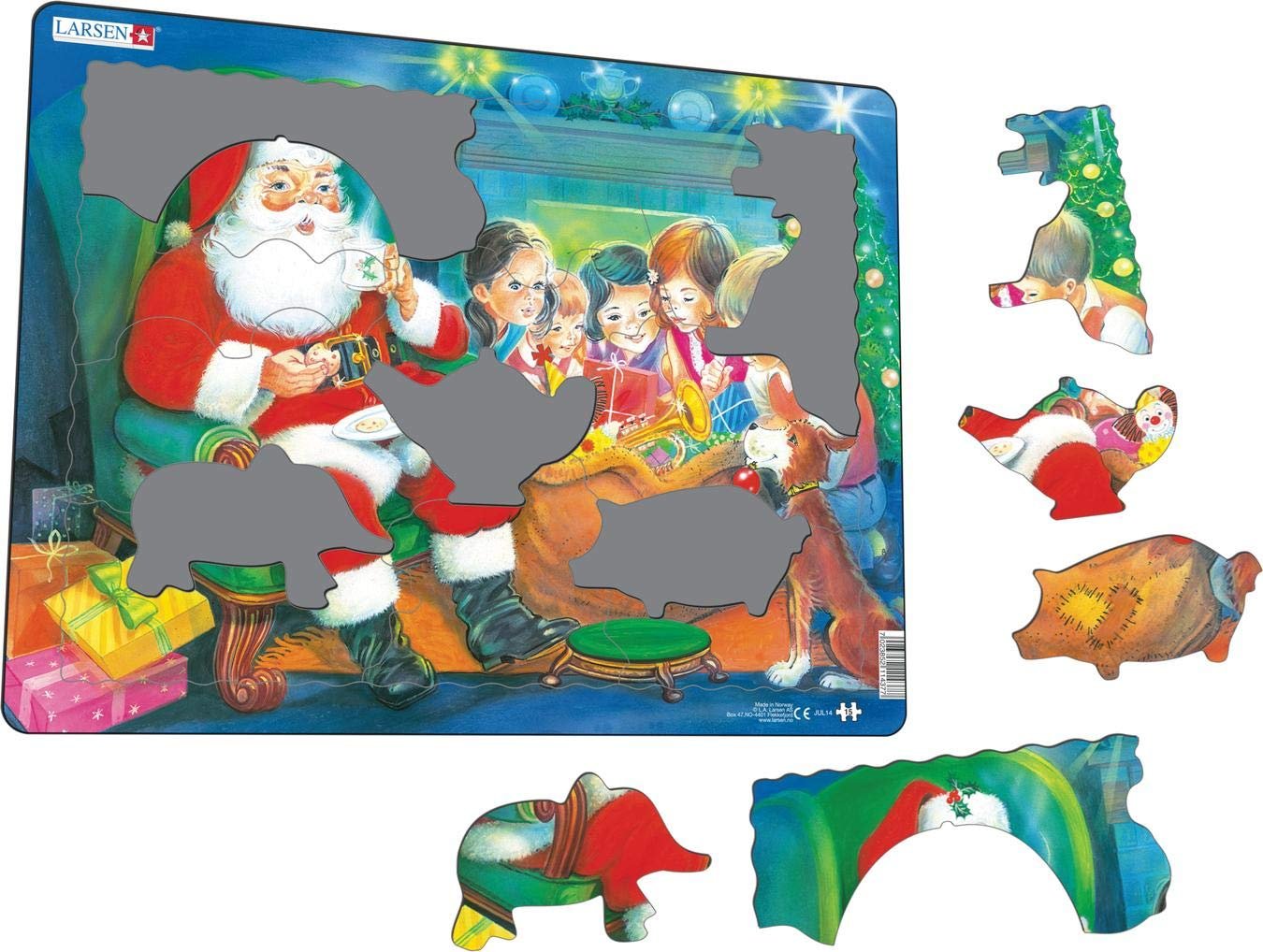 Пазл Larsen JUL14 Santa 15 елементів, фото №7 Пазл Larsen JUL14 Santa 15 елементів, фото №7