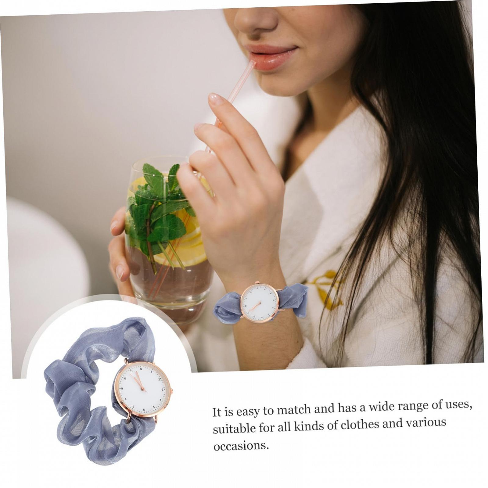 Кварцевые часы Healvian для студентов, женские, с тканевым ремешком, легкие и практичные для повседневного использования, фото №4