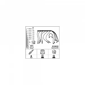 Комплект дротів запалювання NGK 0576 для BMW MINI, для автомобілів з розподільником запалювання - Фото 1