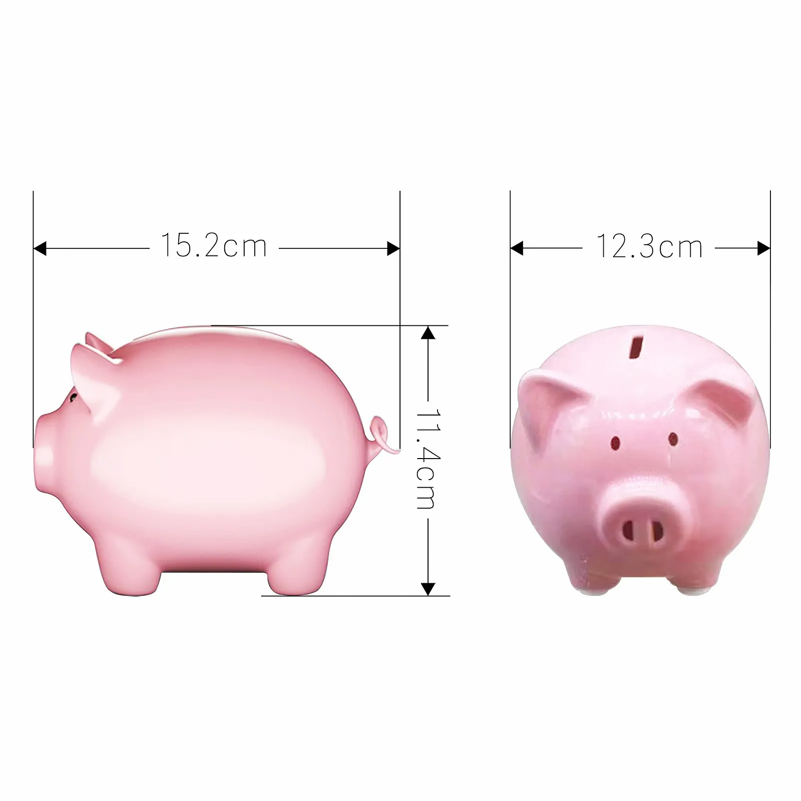 Скарбничка Classic Порося керамічна 15х12х11 см рожева, фото №2