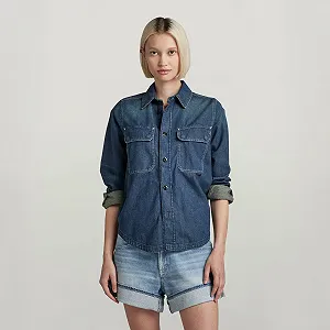Жіноча сорочка G-Star RAW Flap Pocket Shirt Evergreen - XXL - Фото 1