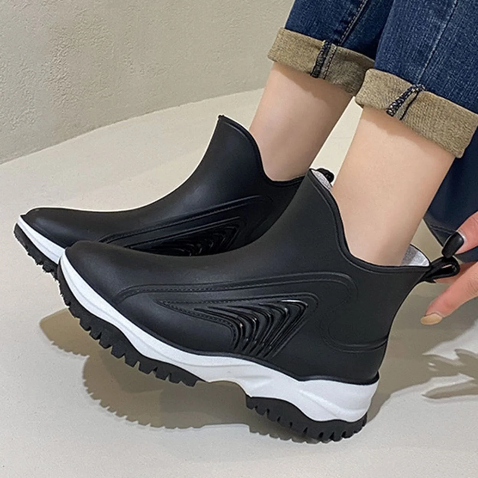 Чоботи Wellington Чоловічі Напіввисокі Дощові, фото №3