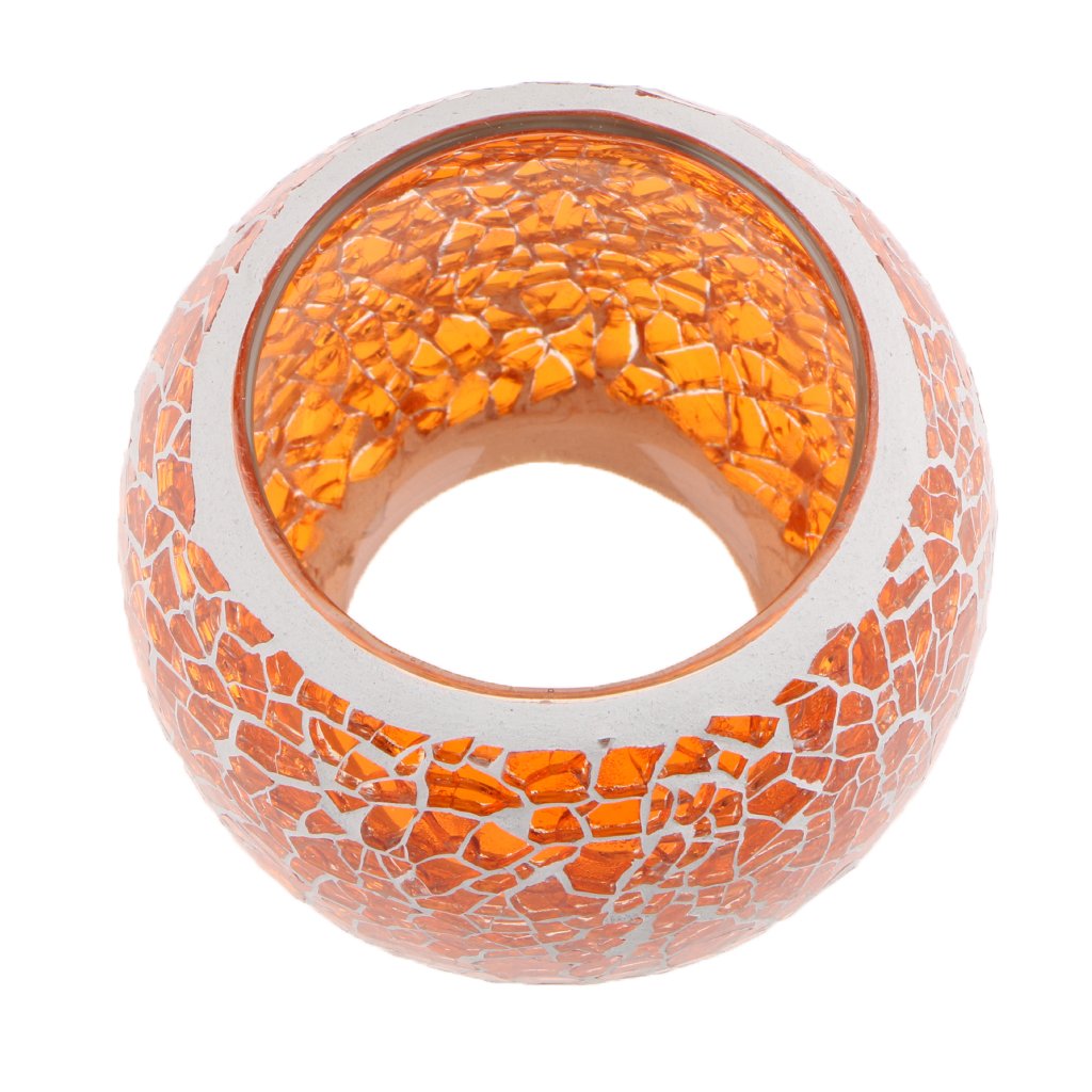 Подсвечник joyMerit Mosaic Glass Tea Light Holder Оранжевый, фото №6