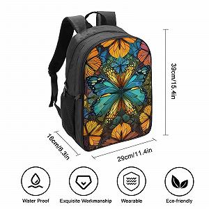 Шкільний рюкзак RSIUUODNF Butterfly для дівчаток-підлітків, шкільний ранець для початкової школи, дитяча шкільна сумка, повсякденні рюкзаки, 40x28x16 см synthetic.ua - Фото 1