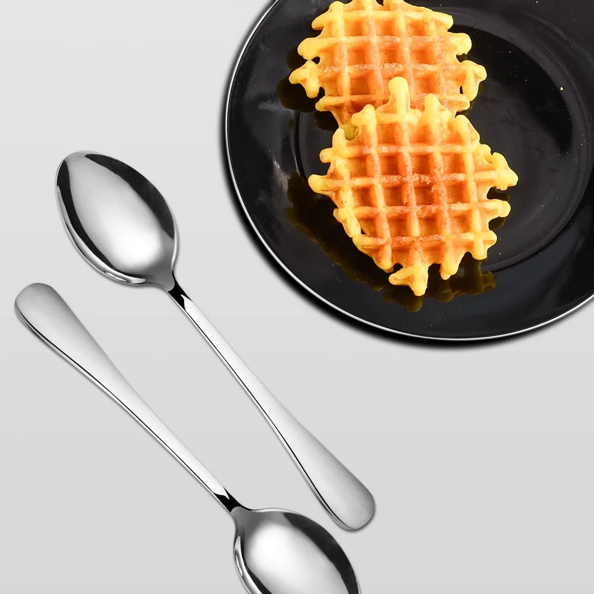 Ложка столова з нержавіючої сталі, набір 12 штук, розмір 20,50 см, фото №5