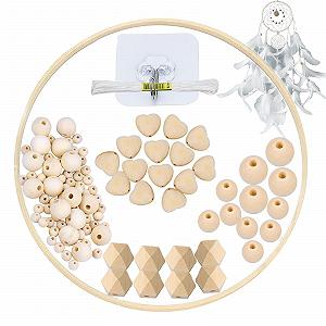 Карусель на ліжечко DIY Handmade Wooden Mobile Wind Chime Bed Bell Kit Natural Craft Wooden Toy Bell - Фото 1