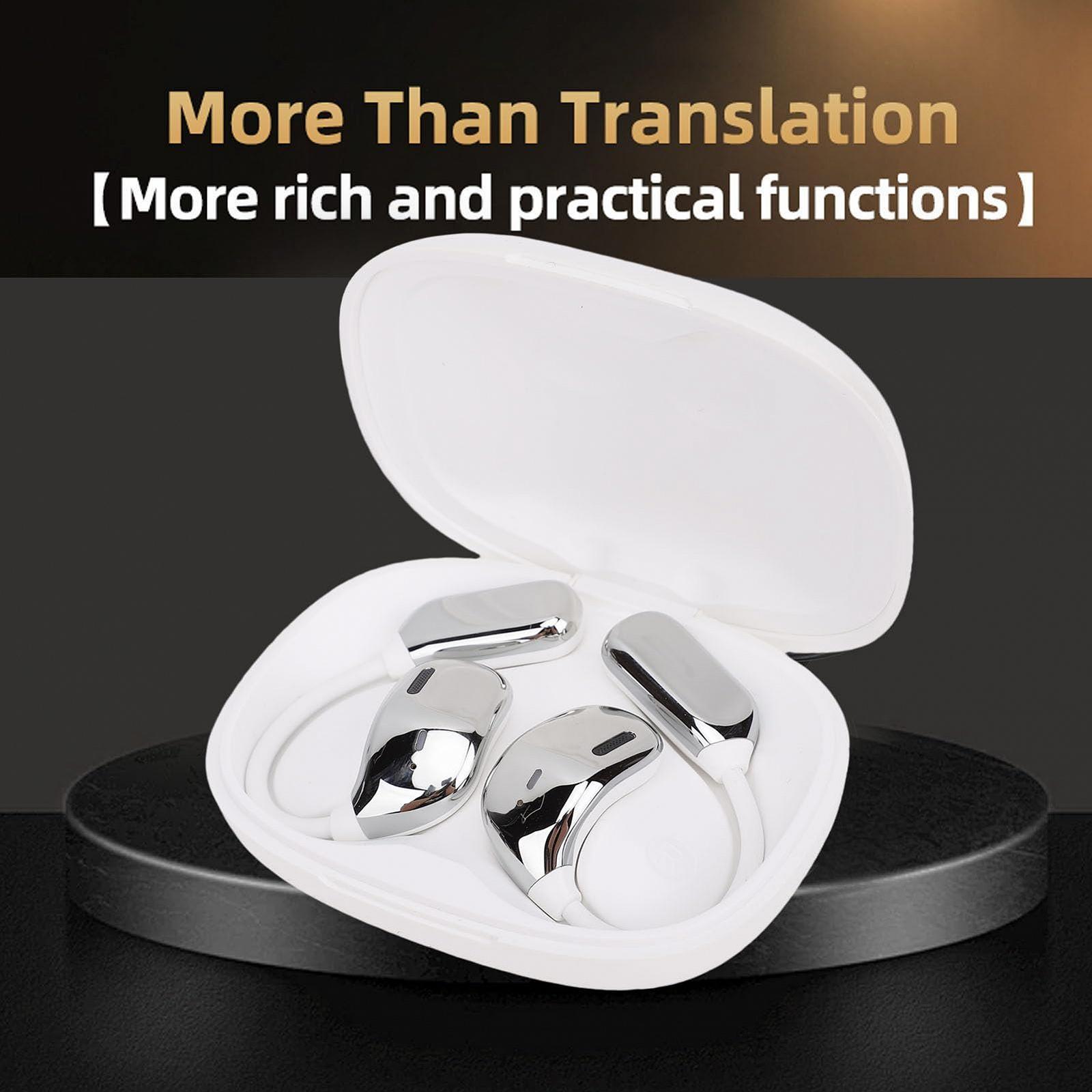 Наушники с AI голосовым переводчиком Bewinner, перевод в реальном времени на 133 языка с приложением, BT 5.4, наушники-переводчик для путешествий и обучения, белые, фото №2
