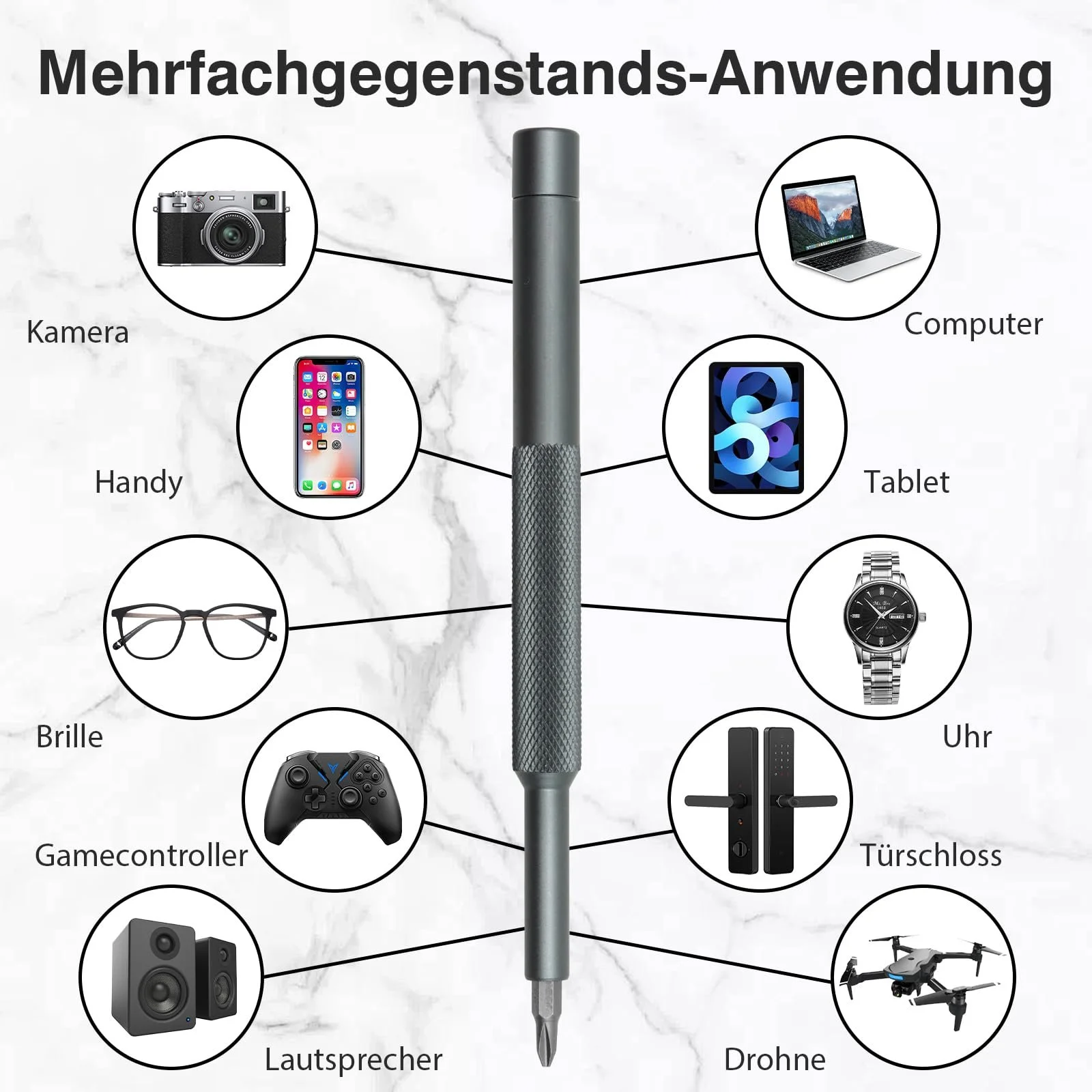 Набір міні-викруток VEGCOO 49-в-1 прецизійні сталь S2 (HRC65+) магнітні, фото №5