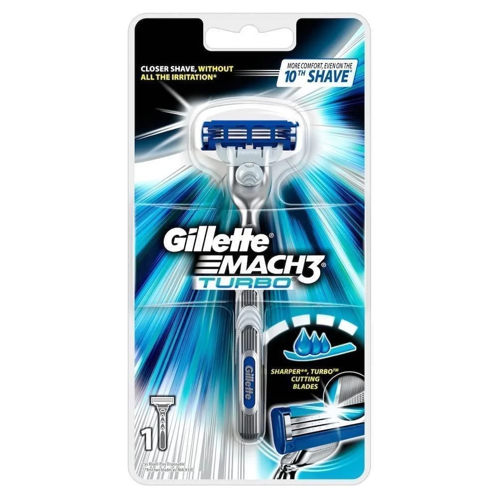 Станок для бритья мужской Gillette Mach3 Turbo, фото №1