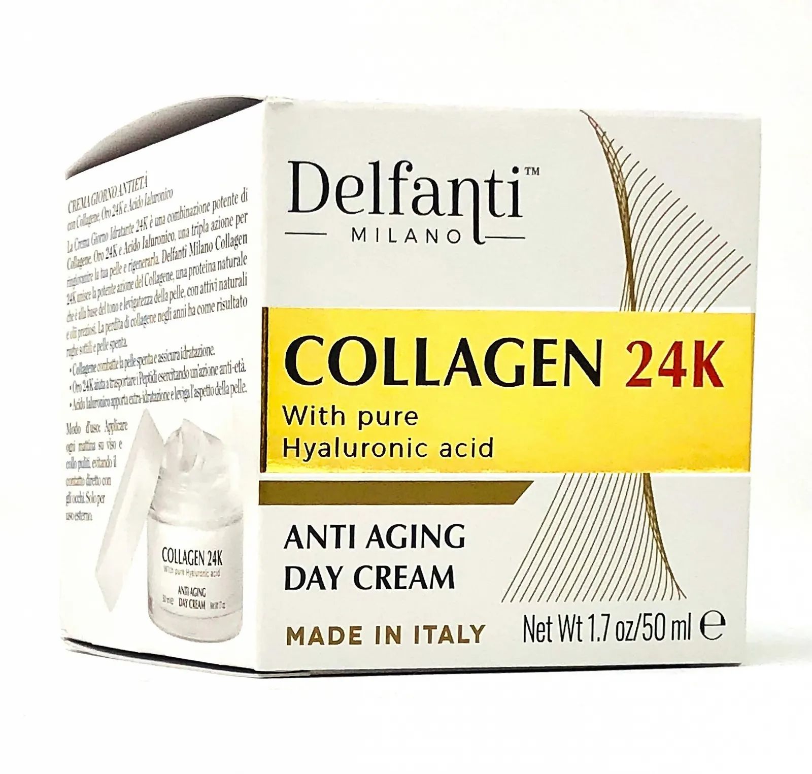Антивіковий денний крем DELFANTI Milano Collagen 24K 50 мл, фото №3